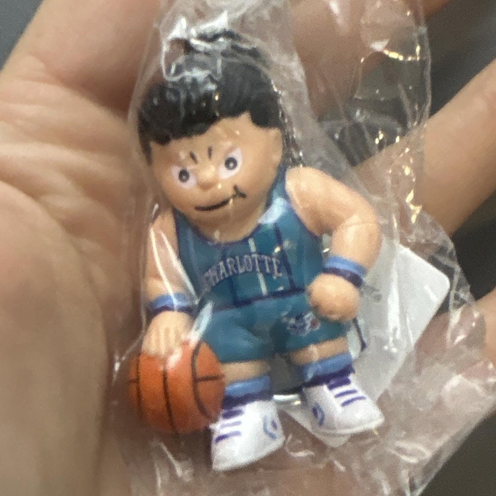 1988 Vintage Lil Sports Brat Charlotte Hornets NBA Basketball Keychain NOS